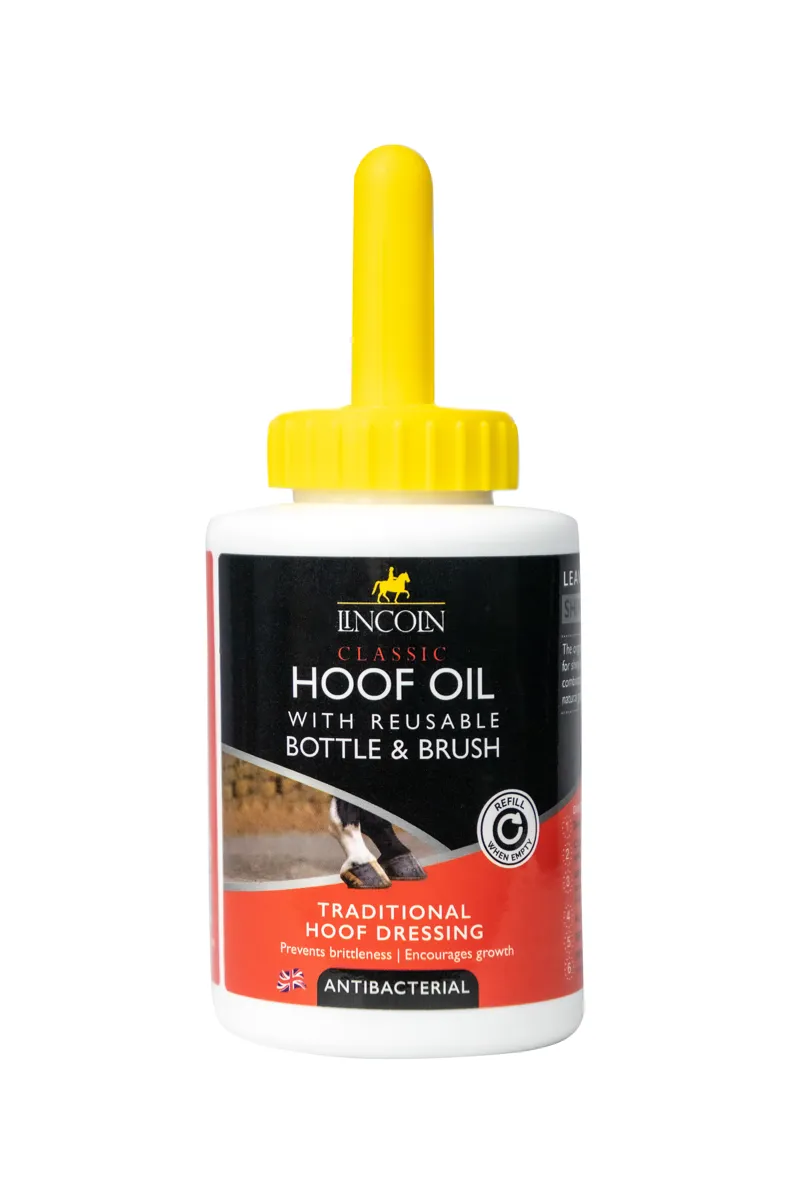 Lincoln Classic Hoof Oil with Reusable Bottle and Brush - 450ml